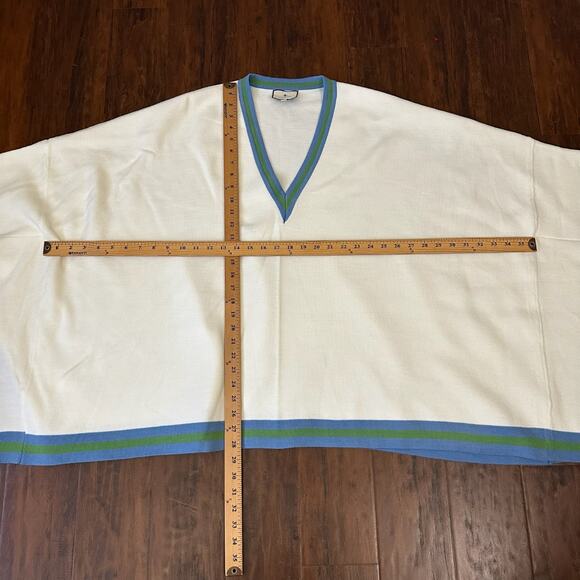 TUCKERNUCK Camden Poncho Sweater Ivory Knit Relaxed Pullover - Picture 13 of 13